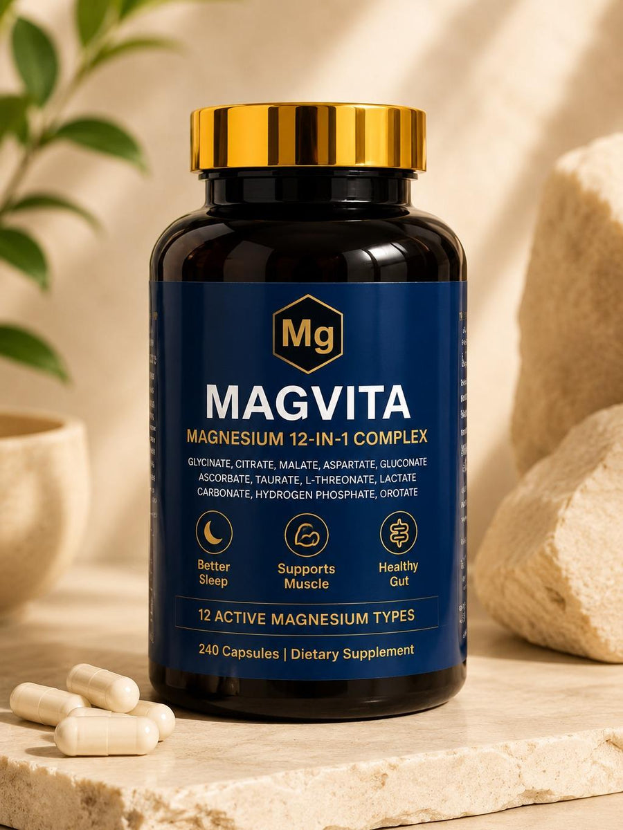 MagVita™ Magnesium 12-in-1 Complex – High Absorption 240 Count