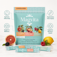 Magvita Health Electrolyte Drink Mix - 15 On-The-Go Sticks Variety Pack