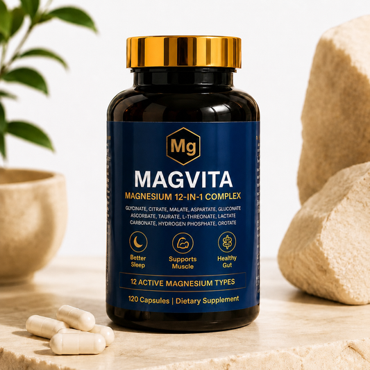MAGVITA Magnesium 12-in-1 Complex 120 Capsules bottle — 120-day supply