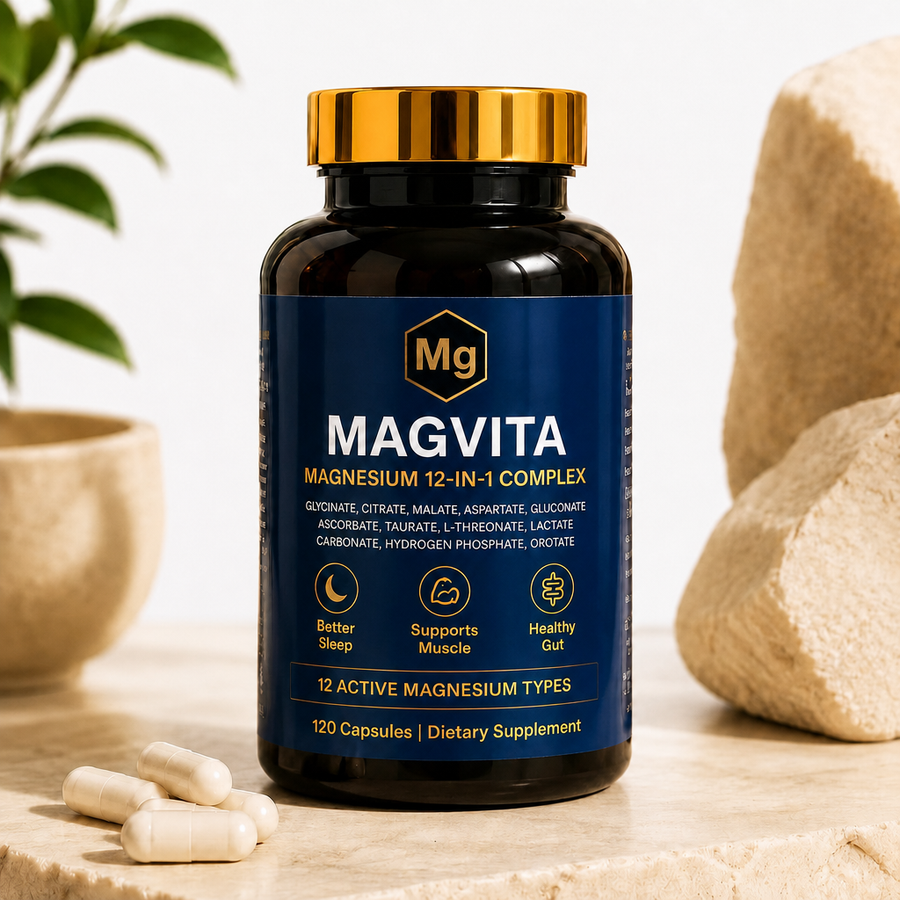 MAGVITA Magnesium 12-in-1 Complex 120 Capsules bottle — 120-day supply